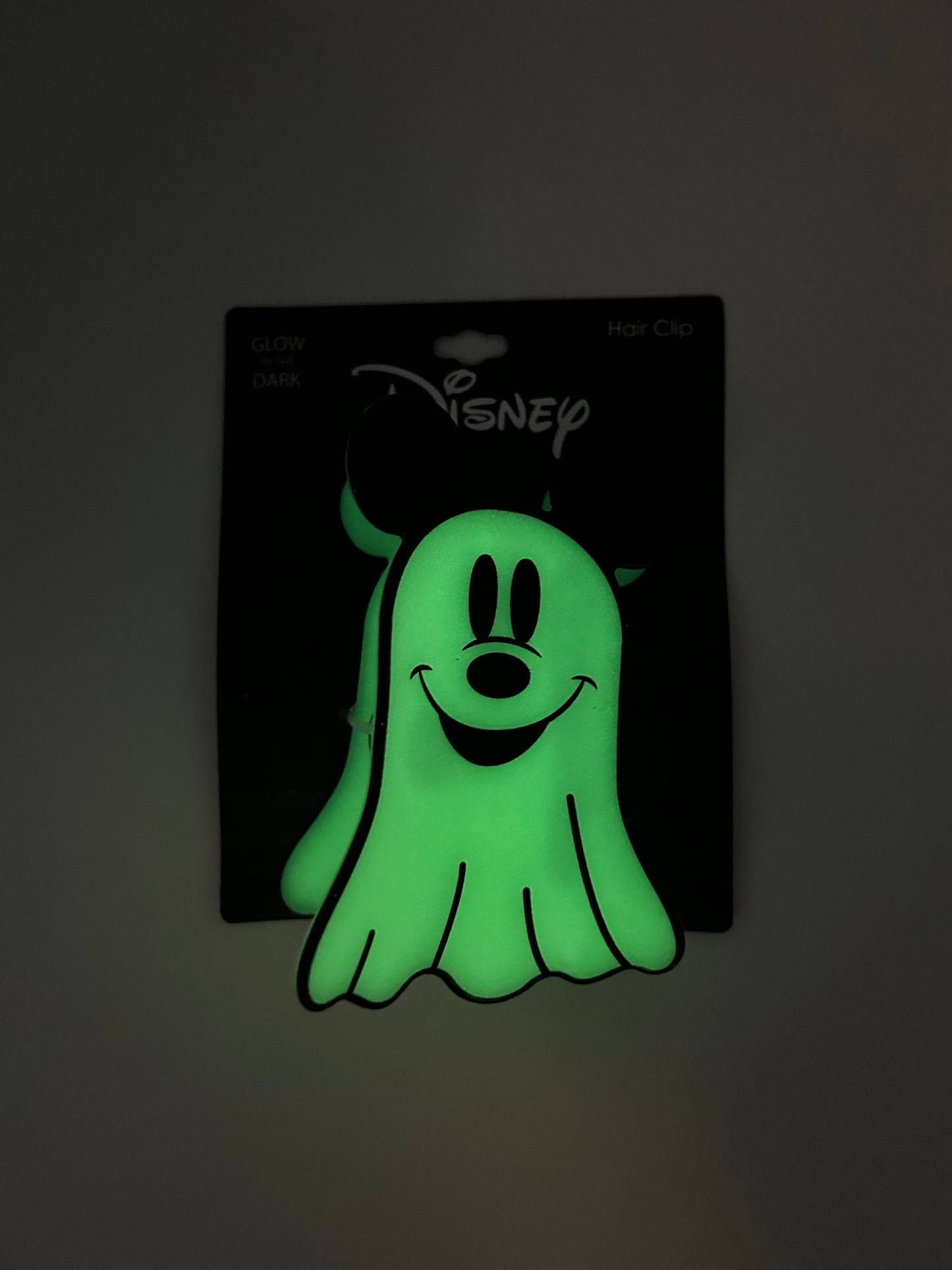 Pinza de Cabello Mickey Mouse Fantasma - ¡Brilla en la Oscuridad!