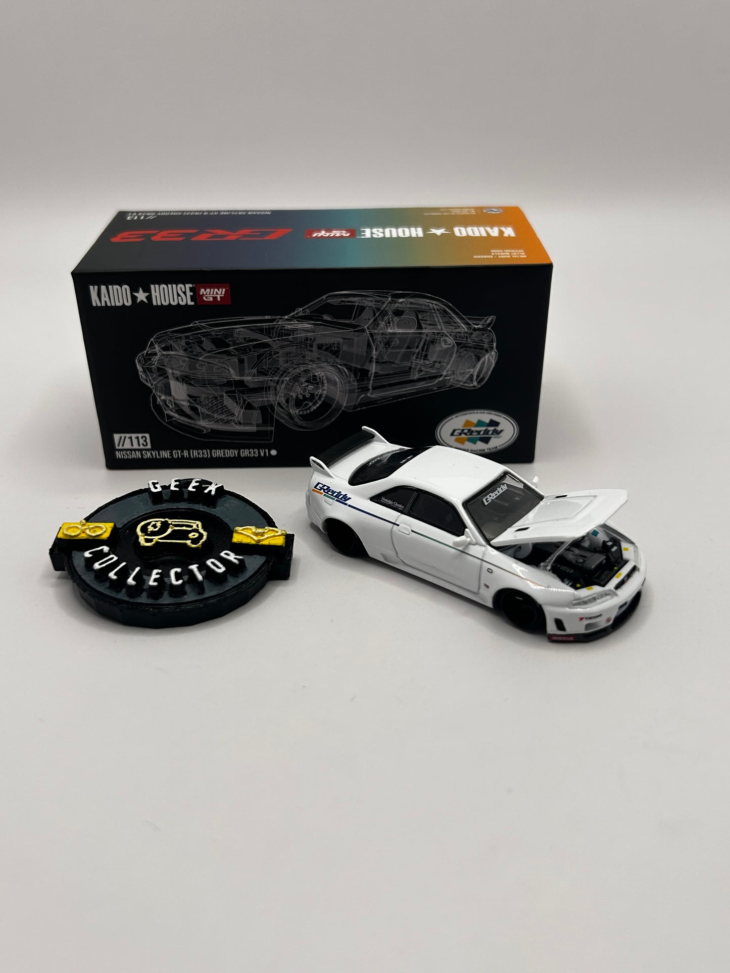 Nissan Skyline GT-R (R33) GReddy GR33 V1 – KAIDO★HOUSE x MINI GT