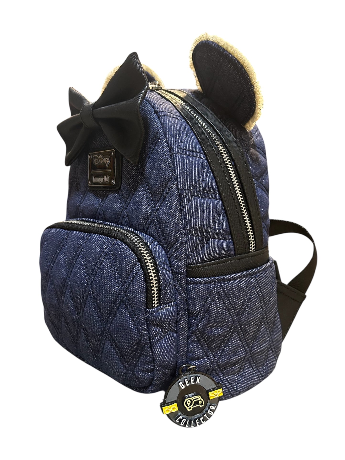 Mini Mochila Loungefly Disney: Minnie Mouse - Denim Quilted Series
