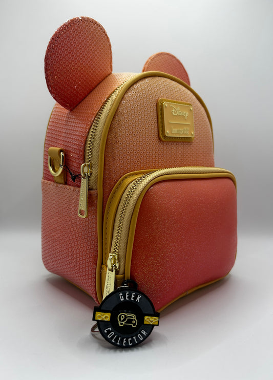 Mini Mochila/Crossbody Loungefly Disney: Mickey Mouse - Sunset Sequin Ombré