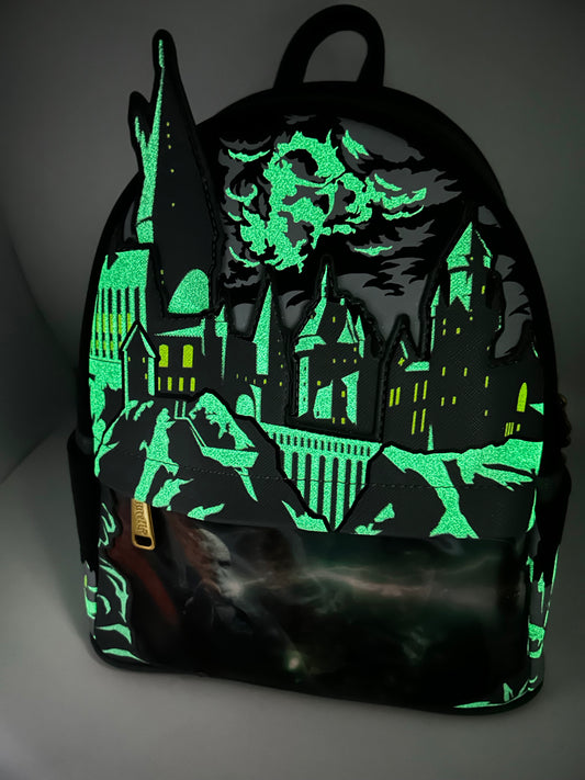 Loungefly Harry Potter Glow in the Dark Battle Scene Hogwarts Mini Backpack Exclusive