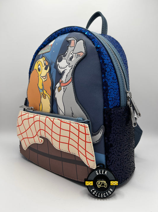Mochila Original Disney La Dama y el Vagabundo Sequin