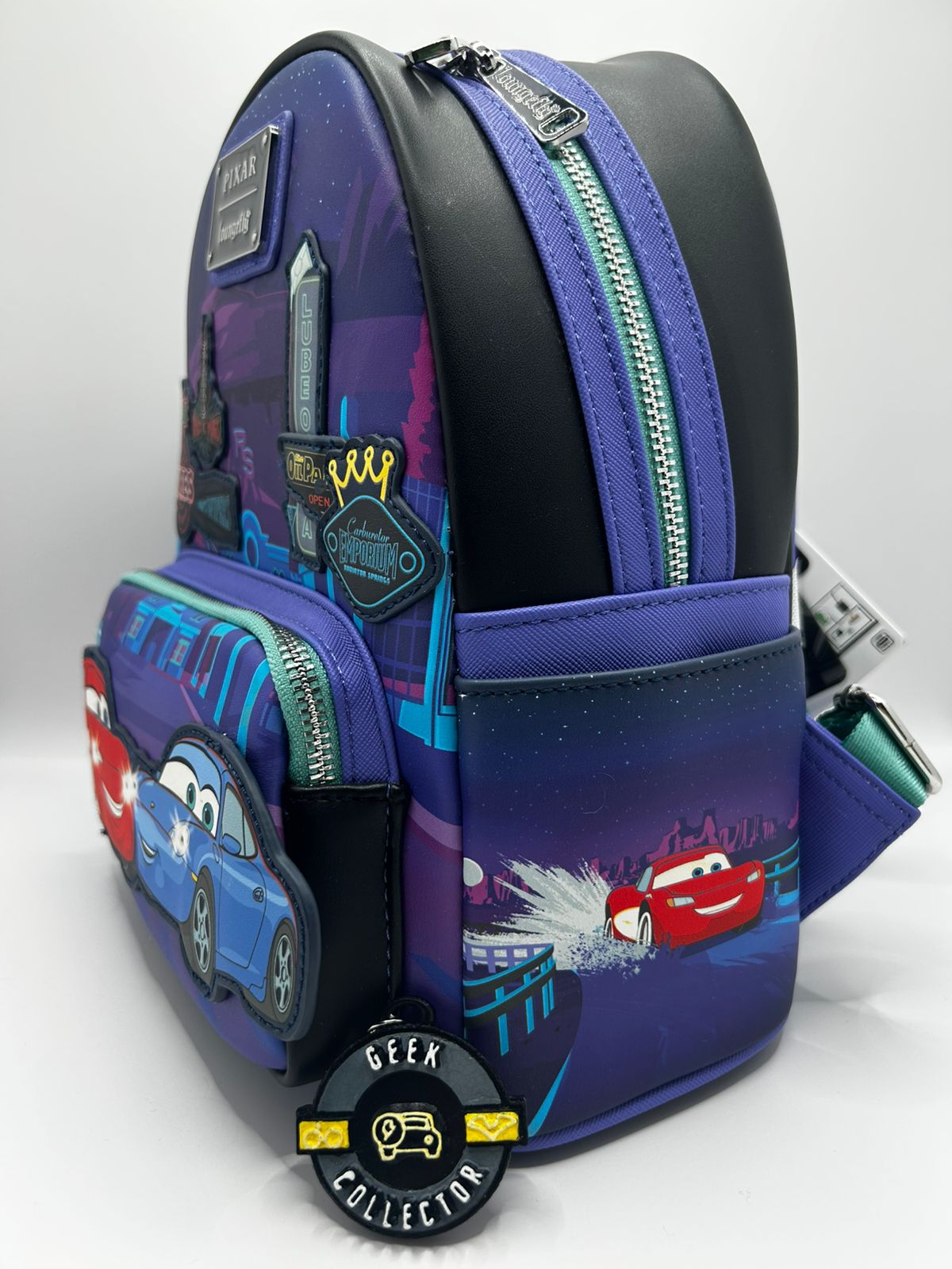 Loungefly Pixar Cars Lightning McQueen & Sally Mini Mochila Light-Up Exclusive