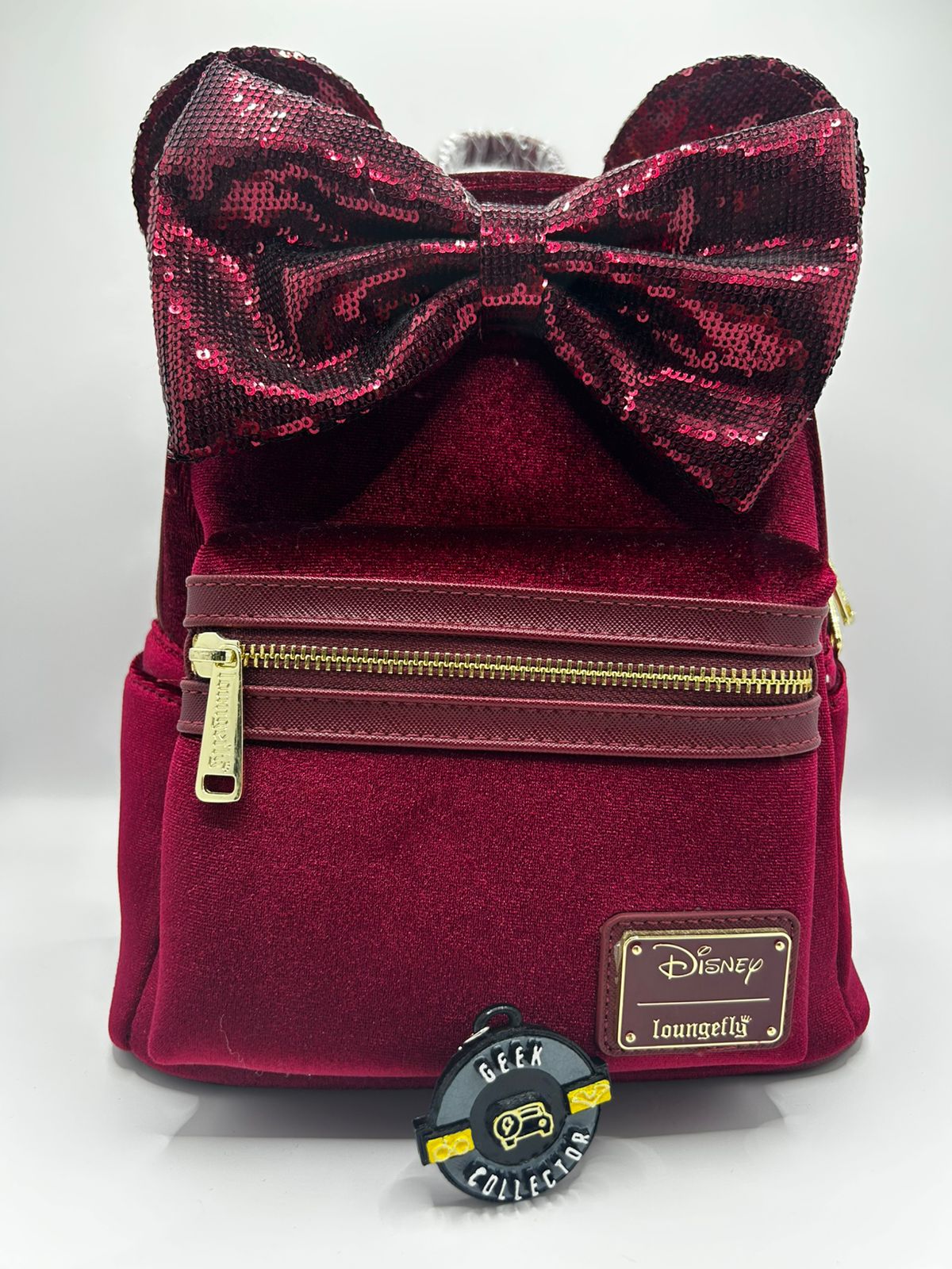 Loungefly Disney Parks Minnie Mouse Polka Dot Red Sequin Mini Backpack Exclusive