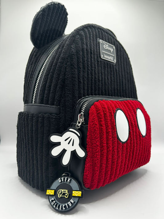 Loungefly Disney Mickey Mouse Plush Corduroy Cosplay Mini Backpack Exclusive
