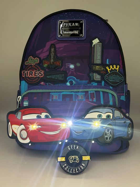 Loungefly Pixar Cars Lightning McQueen & Sally Mini Mochila Light-Up Exclusive