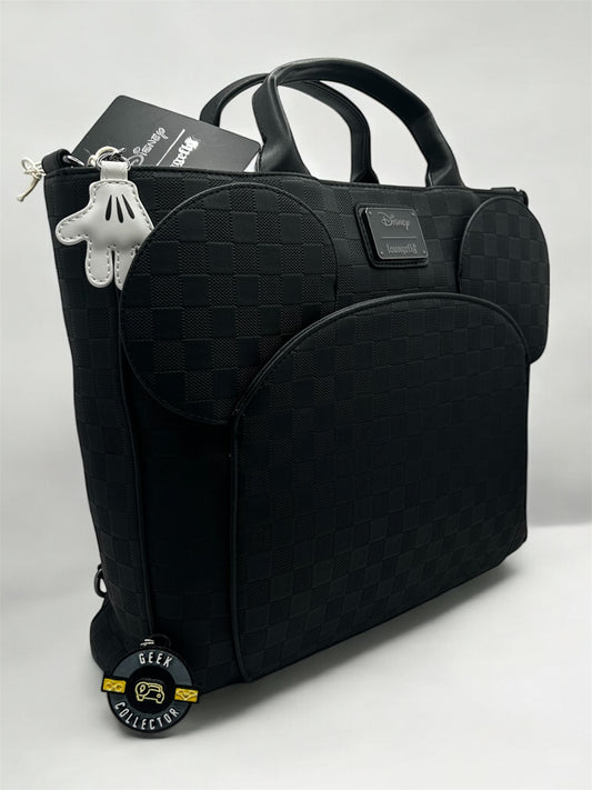Bolsa Tote y Mochila Loungefly: Mickey Mouse – Edición Especial "Black Damask"