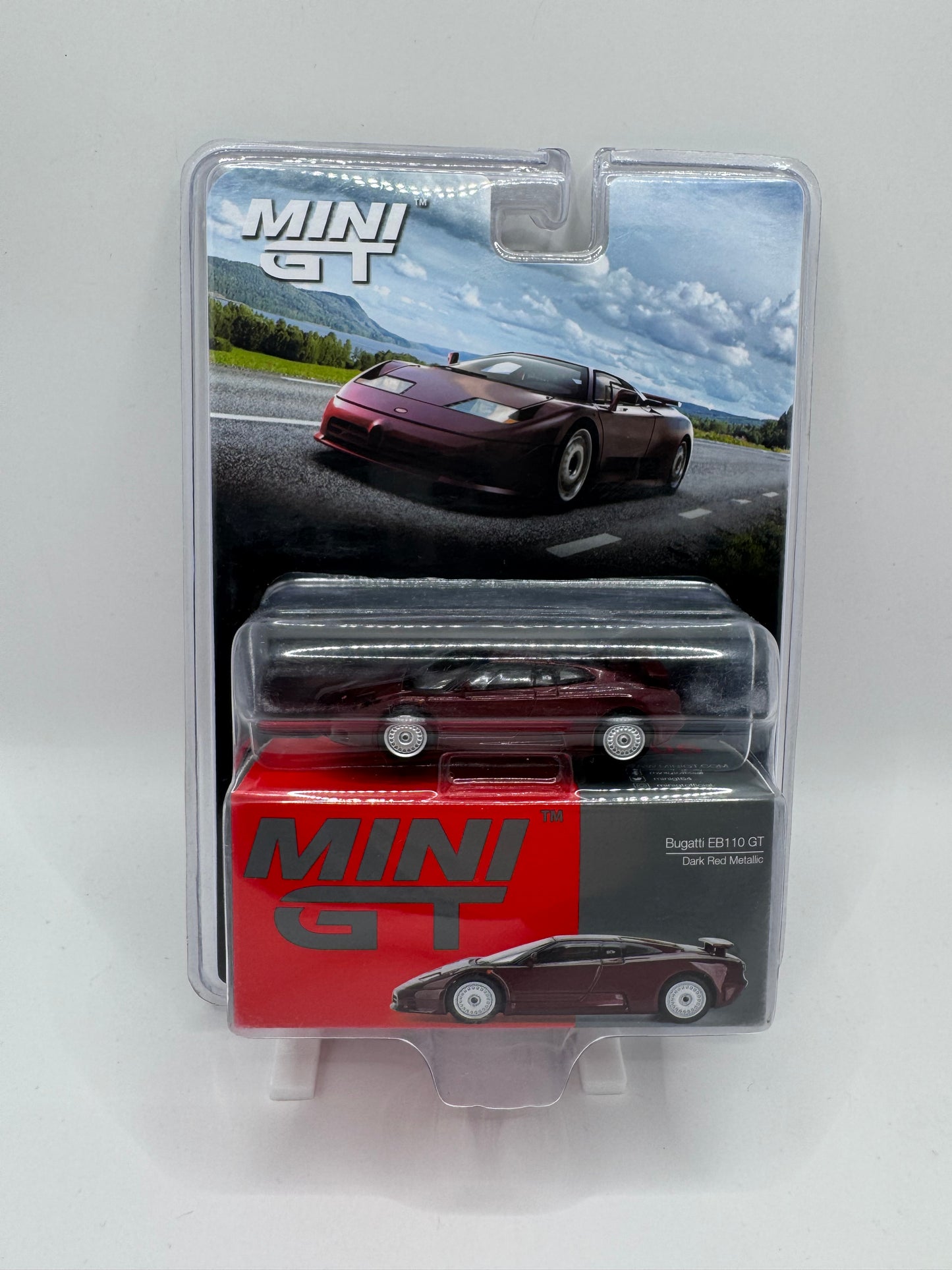 Mini GT: Bugatti EB110 GT - Dark Red Metallic