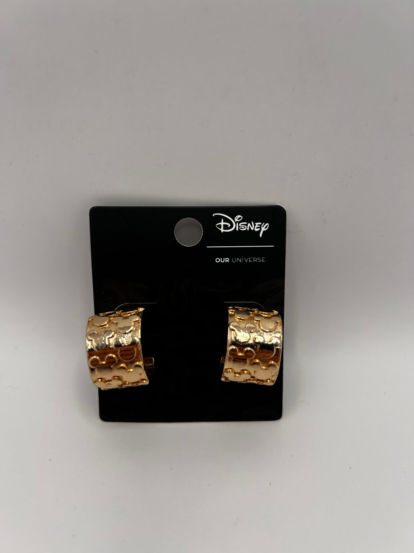 Arracadas Disney: Mickey Mouse "Golden Texture" – Colección Our Universe