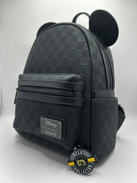 Mochila Loungefly Disney: Mickey Mouse - Edición Especial Black Checkerboard