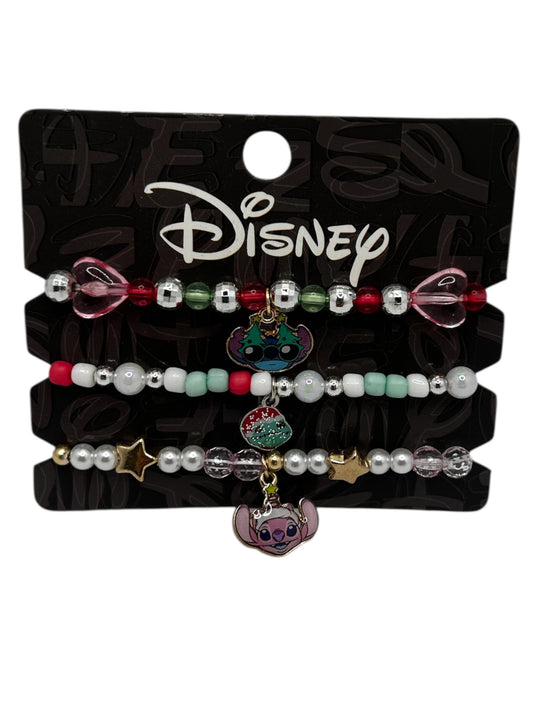 Set de Pulseras Disney: Stitch Navideño (3 Piezas)