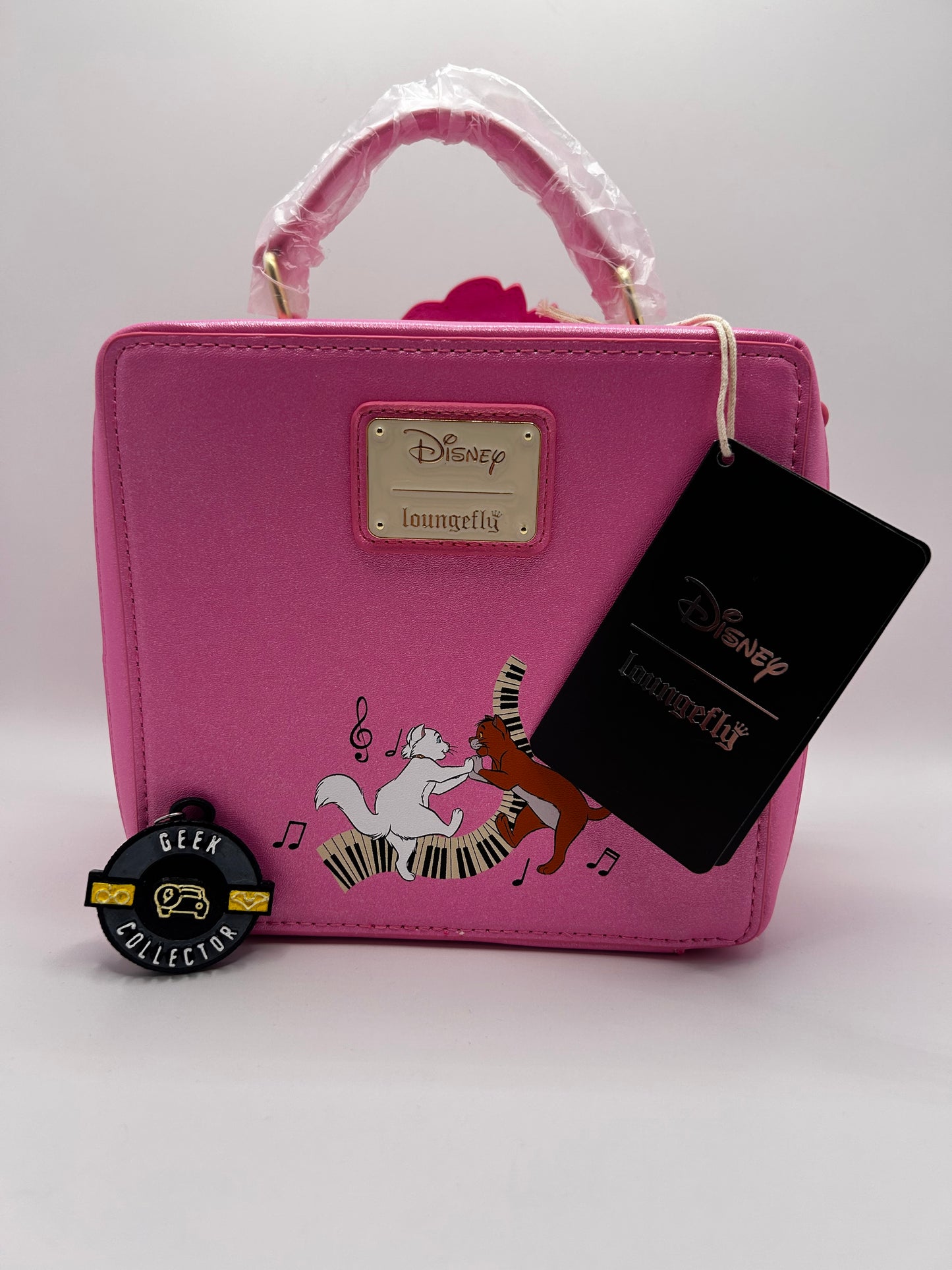 Bolso Crossbody Loungefly Disney: Los Aristogatos - Marie, Toulouse y Berlioz en el Piano