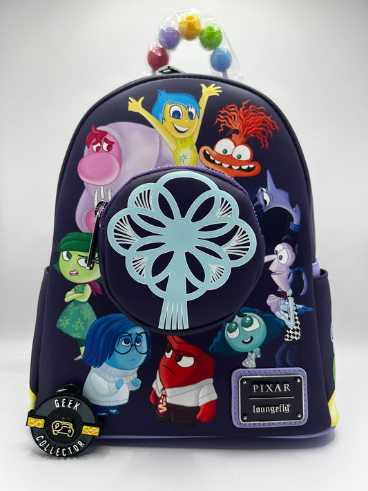 Mini Mochila Loungefly: Inside Out 2 (Intensa-Mente 2) – Edición Especial "Control Panel" con Luces