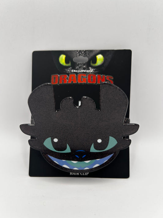 Pinza para Cabello "Cómo Entrenar a tu Dragón" - Chimuelo (Toothless)
