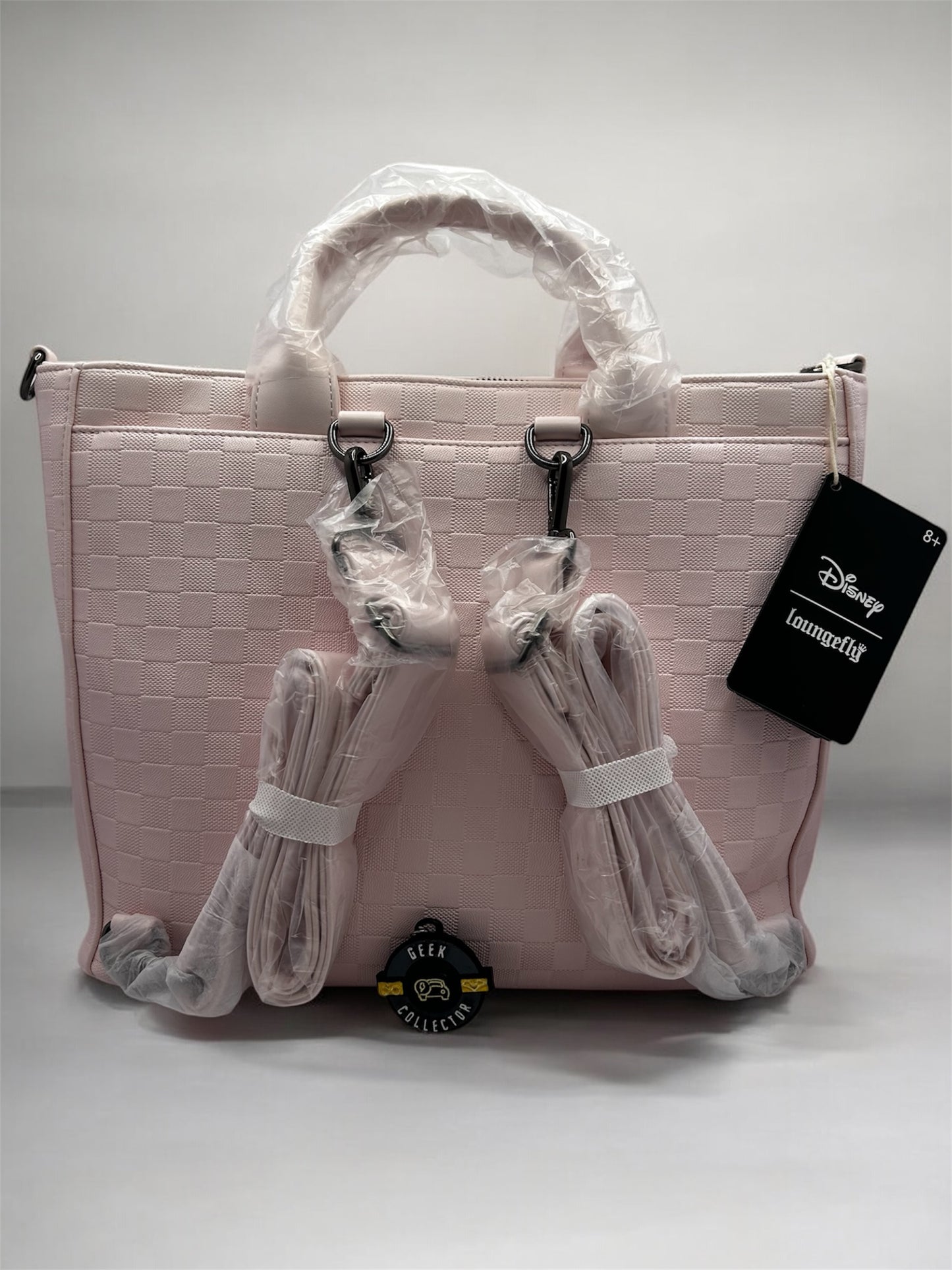 Bolsa Tote y Mochila Loungefly: Minnie Mouse – Edición Especial "Pink Damask"
