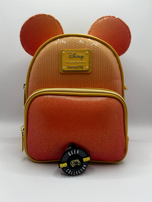 Mini Mochila/Crossbody Loungefly Disney: Mickey Mouse - Sunset Sequin Ombré