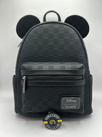 Mochila Loungefly Disney: Mickey Mouse - Edición Especial Black Checkerboard