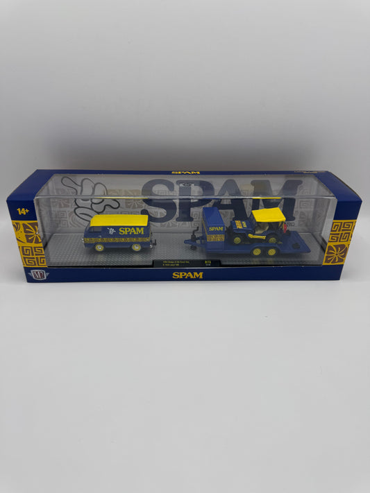 M2 Machines: Set SPAM® Brand - 1964 Dodge A100 & 1944 Jeep® MB
