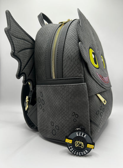 Mini Mochila Loungefly: Chimuelo (Toothless) – Cómo Entrenar a tu Dragón (Edición Especial)