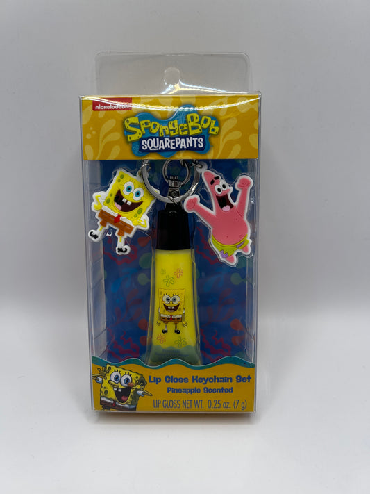Set de Llavero con Brillo Labial SpongeBob SquarePants – Aroma a Piña