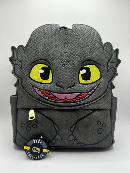 Mini Mochila Loungefly: Chimuelo (Toothless) – Cómo Entrenar a tu Dragón (Edición Especial)