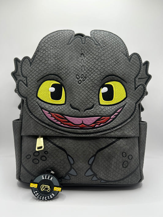 Mini Mochila Loungefly: Chimuelo (Toothless) – Cómo Entrenar a tu Dragón (Edición Especial)