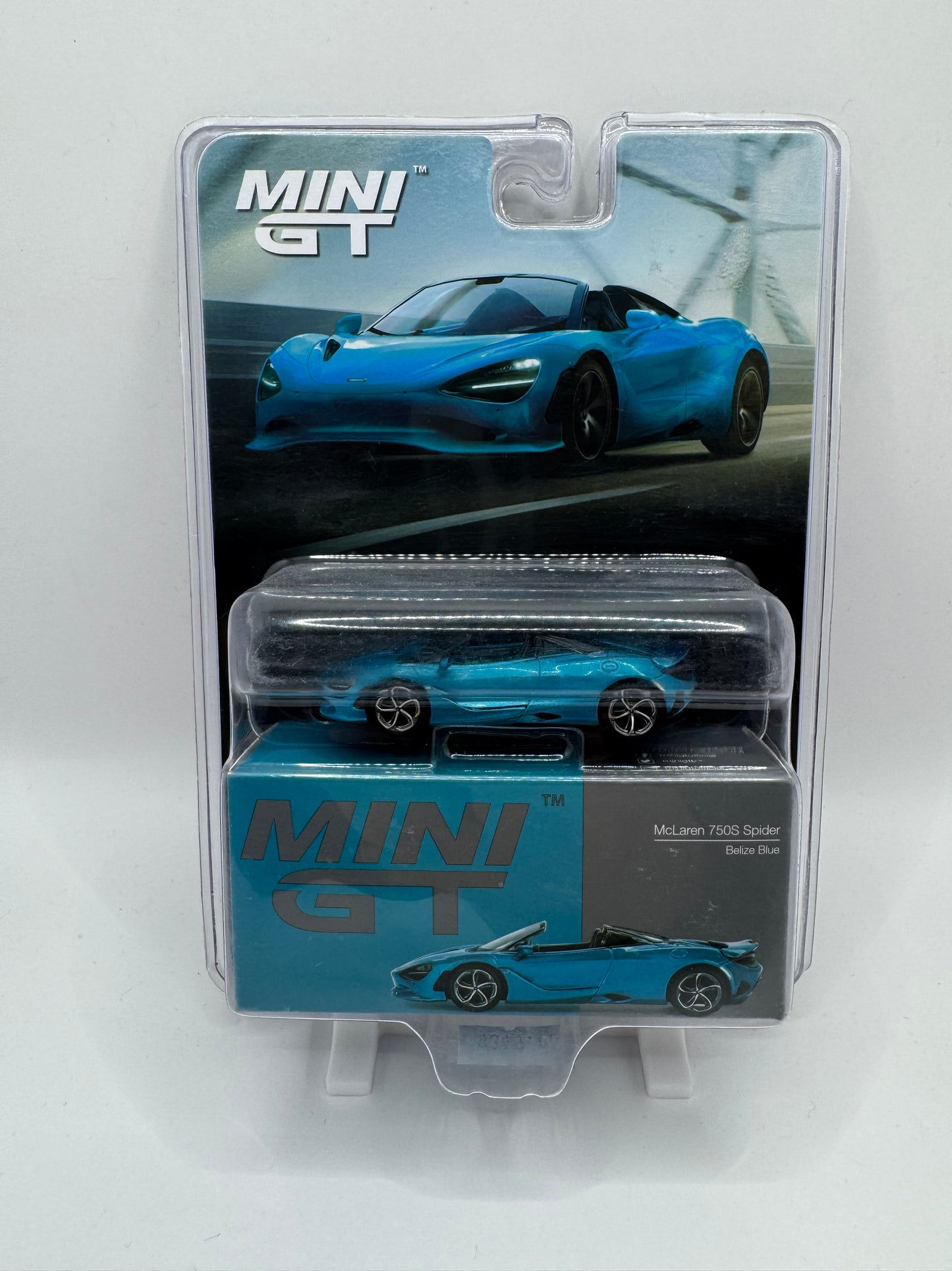 Mini GT: McLaren 750S Spider - Belize Blue