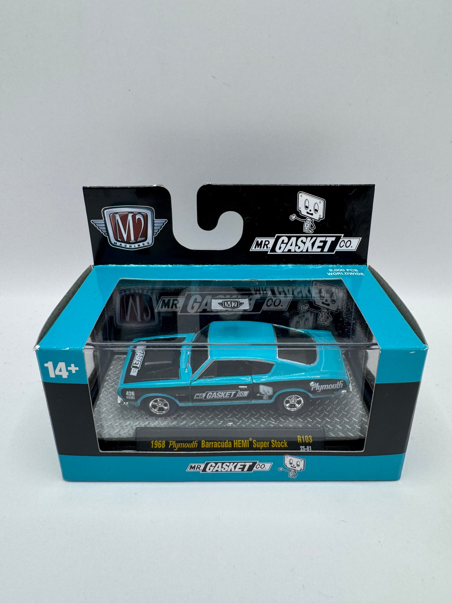 M2 Machines: 1968 Plymouth Barracuda HEMI® Super Stock - Edición "Mr. Gasket Co."