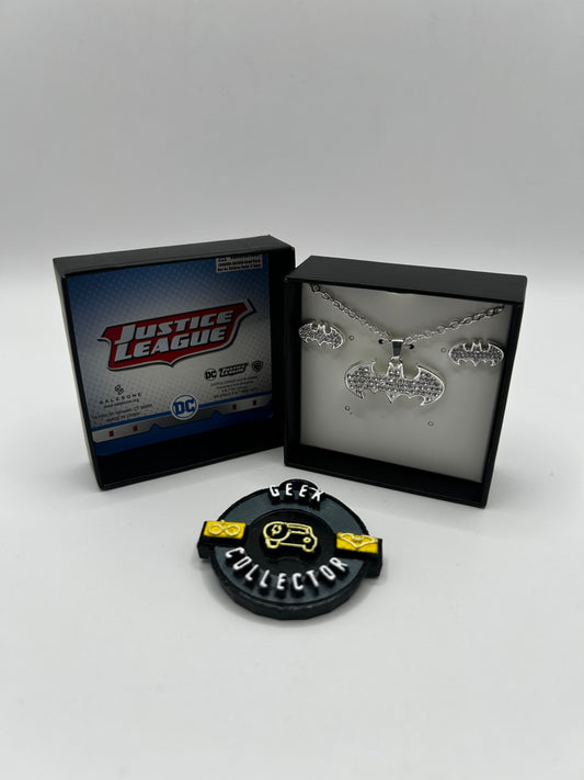 Set de Joyería Justice League: Batman - Collar y Pendientes con Cristales