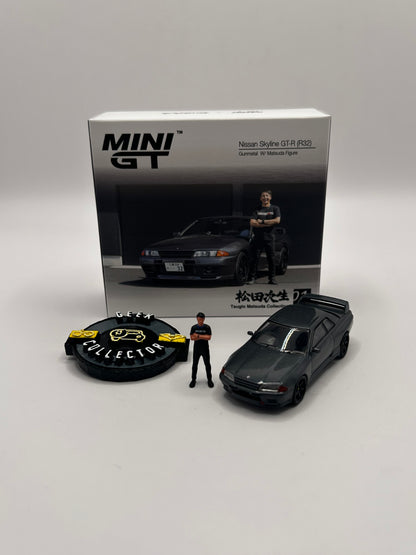 MINI GT: Nissan Skyline GT-R (R32) Gunmetal - Tsugio Matsuda Collection
