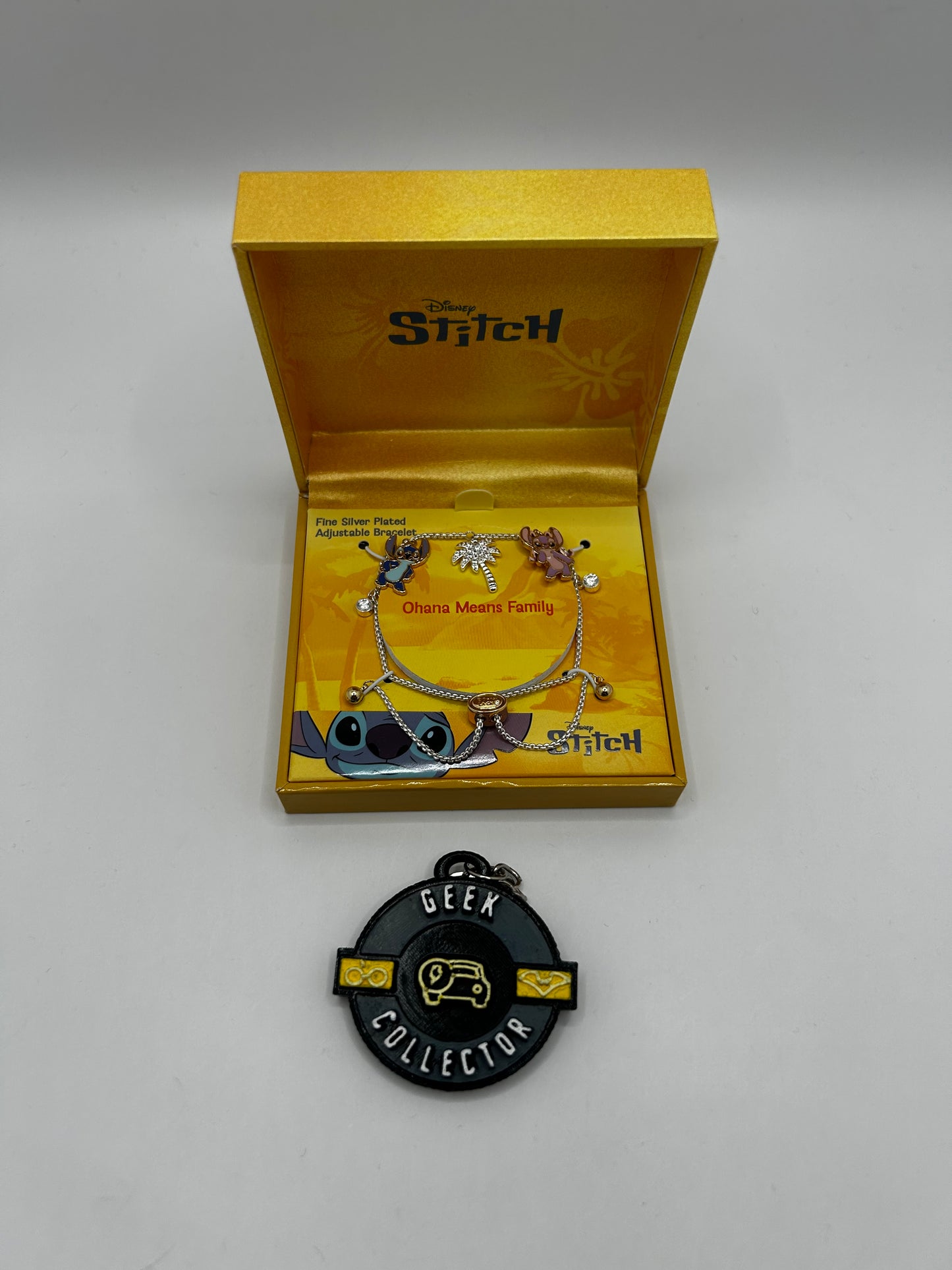 Pulsera Ajustable Disney Stitch & Angel: "Ohana Means Family"