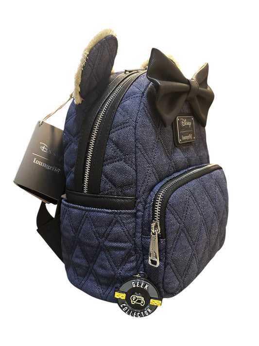 Mini Mochila Loungefly Disney: Minnie Mouse - Denim Quilted Series