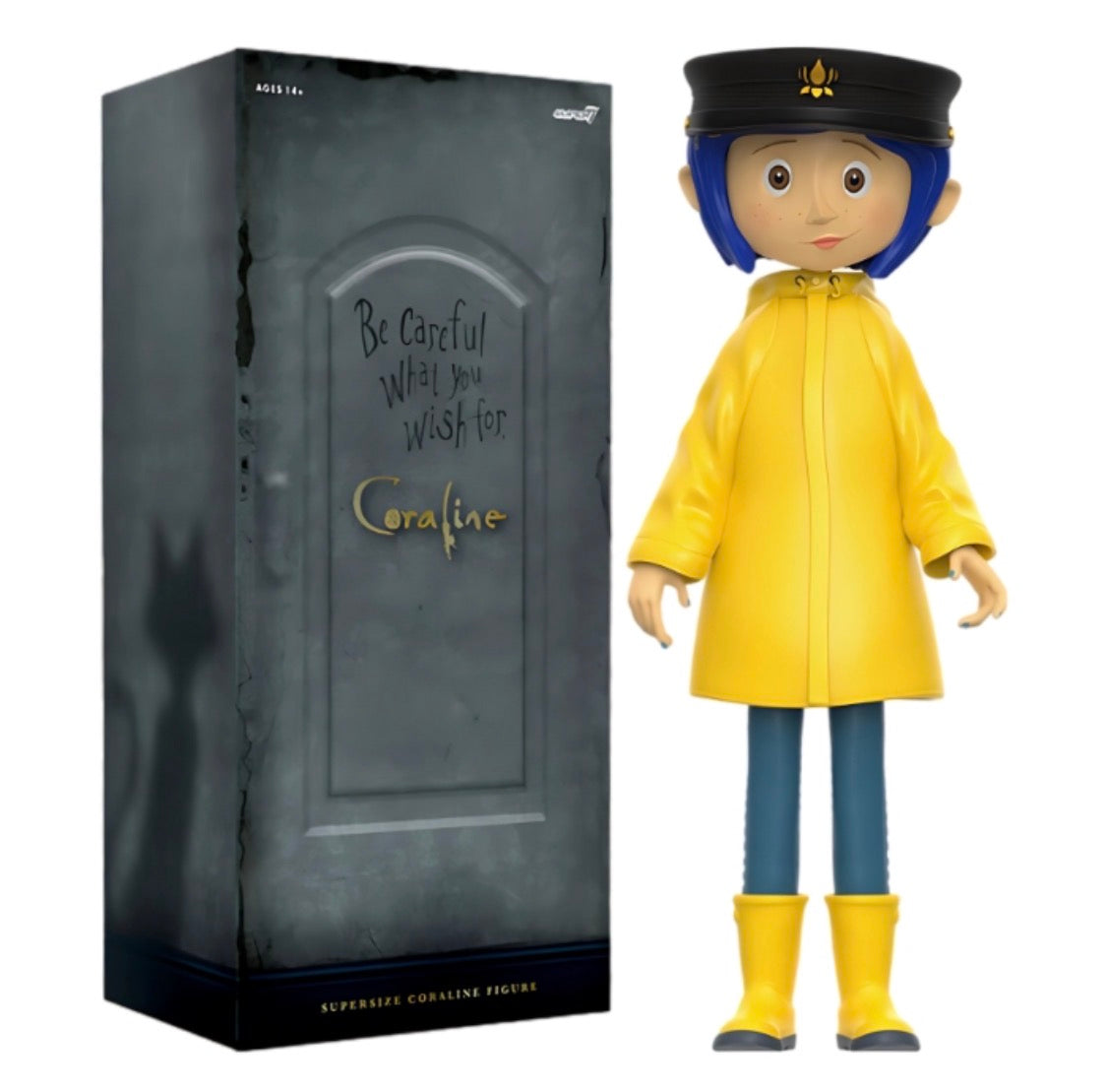 Figura Super7 Supersize: Coraline con Impermeable Amarillo