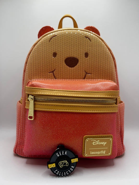 Mini Mochila Loungefly: Winnie the Pooh – Edición Especial Diamond / Brillos