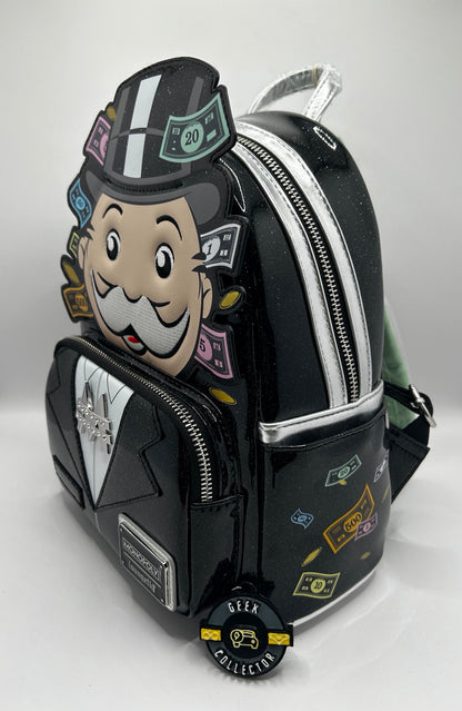 Loungefly 90th Anniversary Glitter Monopoly Cosplay Mini Backpack