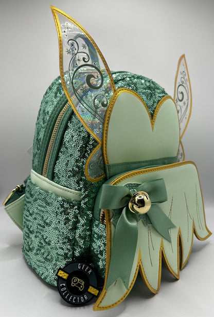 Loungefly Disney Tinkerbell Sequin Holiday Peter Pan Cosplay Mini Backpack