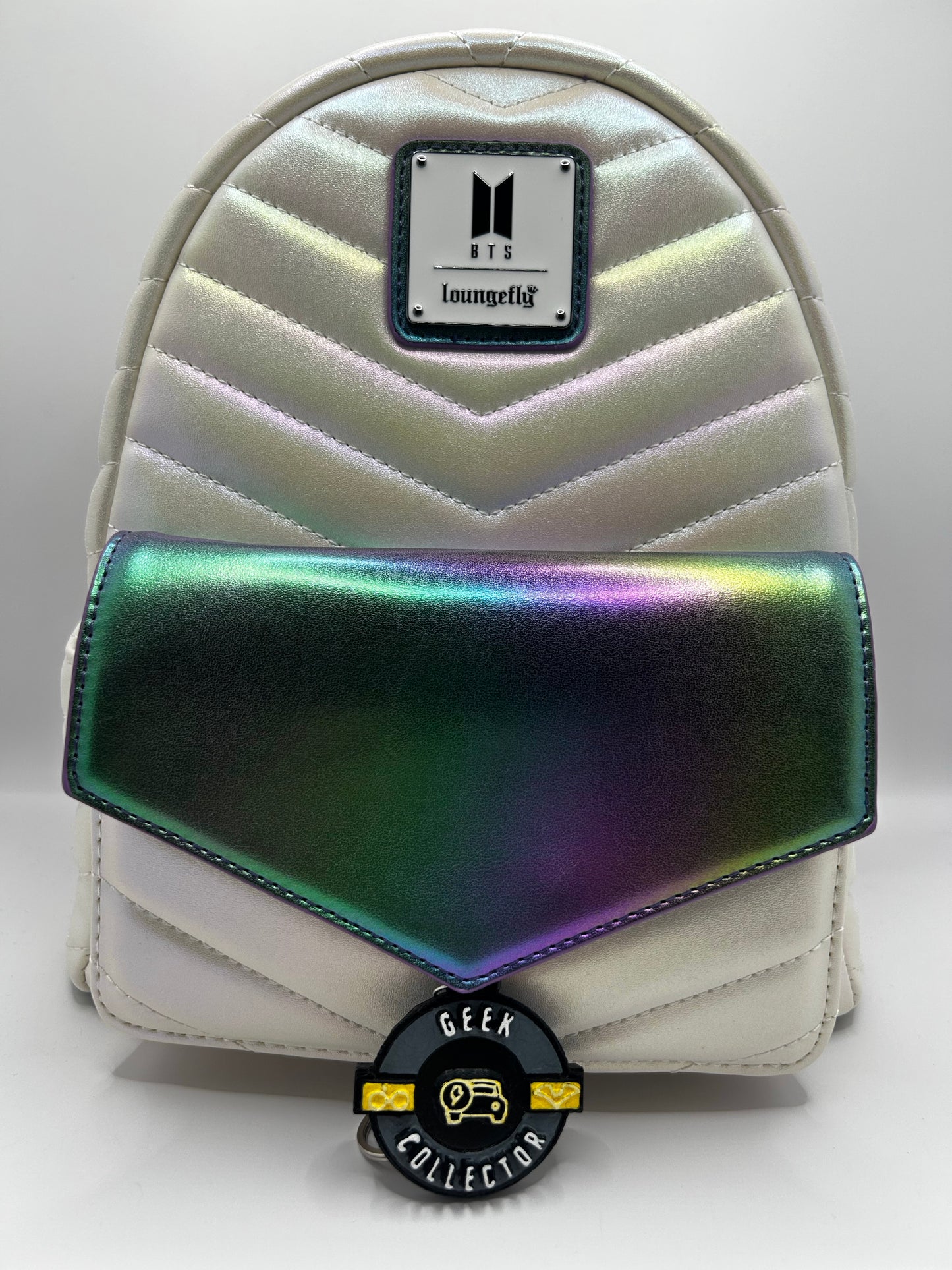 Loungefly BTS Iridescent Quilted Mini Backpack