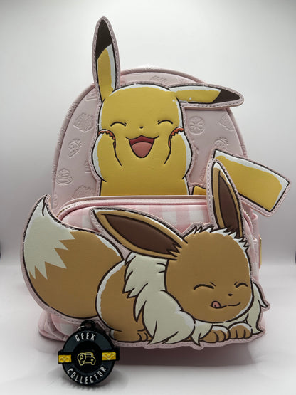 NIP Loungefly Pokémon Café Pikachu & Eevee Pink Mini Backpack