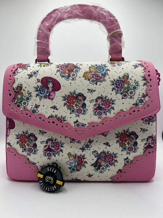 Loungefly Disney Princess Floral Tattoo Crossbody Bag