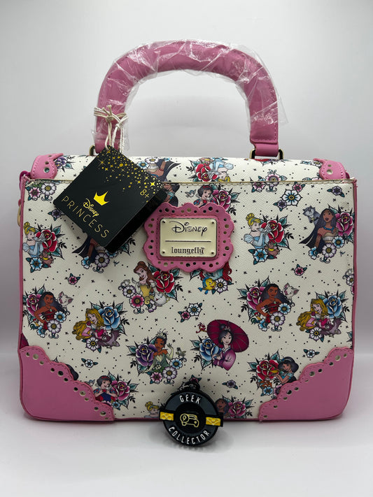Loungefly Disney Princess Floral Tattoo Crossbody Bag