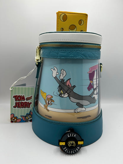 Loungefly Warner Bros Tom and Jerry Rotating Scene Crossbody Bag