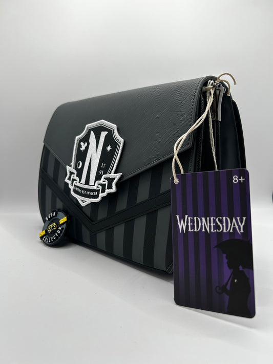 Loungefly Wednesday Addams Nevermore Academy Crossbody Bag Purse Handbag