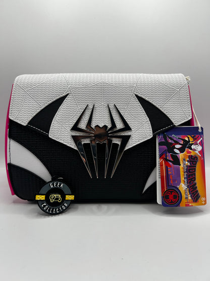 Loungefly Spider Man: Across the Spider-Verse Spider Gwen Logo Crossbody Bag Exclusive
