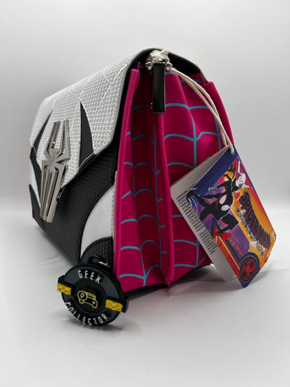 Loungefly Spider Man: Across the Spider-Verse Spider Gwen Logo Crossbody Bag Exclusive