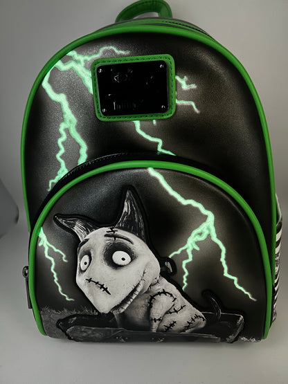 Loungefly Disney Frankenweenie Sparky Glow in the Dark Mini Backpack