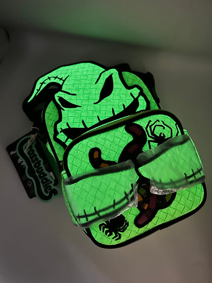 Loungefly Disney Oogie Boogie Glow Crossbuddies Cosplay Crossbody Bag & Coin Purse Glow in the Dark