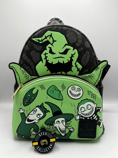 Loungefly Disney The Nightmare Before Christmas Oogie Boogie Glow In The Dark Mini Backpack