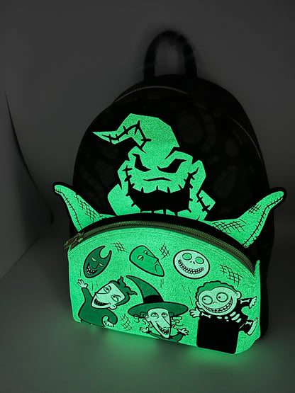 Loungefly Disney The Nightmare Before Christmas Oogie Boogie Glow In The Dark Mini Backpack