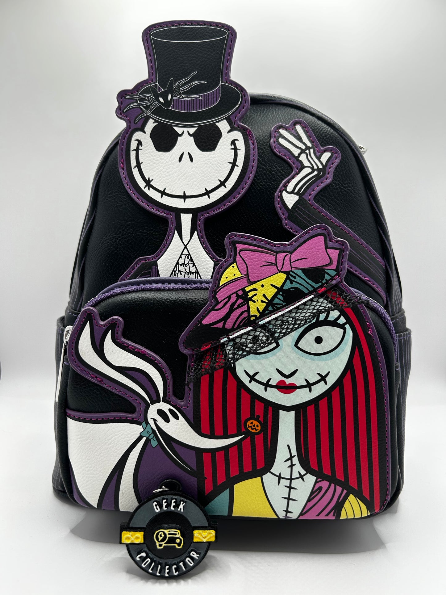 Loungefly Disney Nightmare Before Christmas Dapper Jack and Sally Mini Backpack