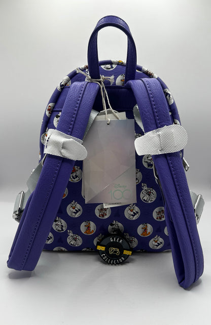Loungefly Disney Parks Disney 100 Mickey Mouse & Friends Mini Backpack Purple